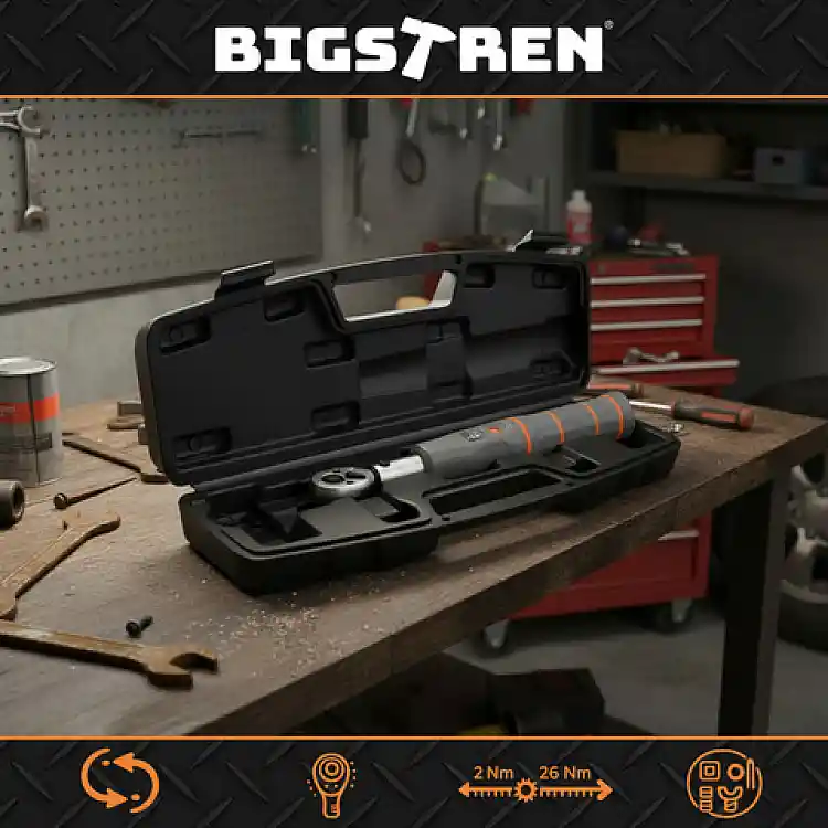 Bigstren Δυναμόκλειδο 1/4" 2-26 Nm Δεξιόστροφο/Αριστερόστροφο με Πιστοποιητικό Διακρίβωσης 27087
