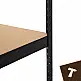 Bigstren Μεταλλική Ραφιέρα Αποθήκευσης Μαύρη 150x75x30 εκ. 5 Ράφια Βαρέως Τύπου 27341
