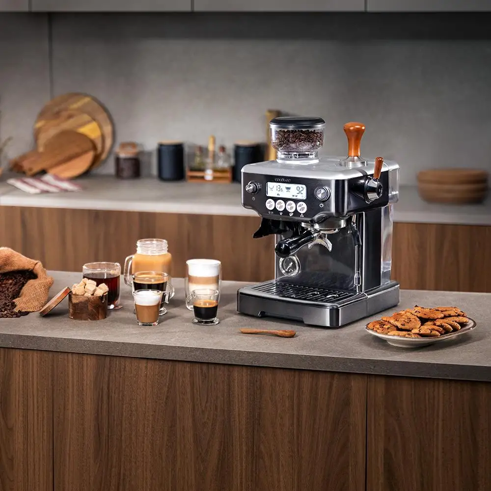 Cecotec Καφετιέρα Espresso με 20 bar Power Espresso 20 Barista Steel & Grind , Ενσωματωμένο Μύλο, Ατμοποιητή, Σύστημα Προέκχυσης και Διπλό Thermoblock CEC-117505