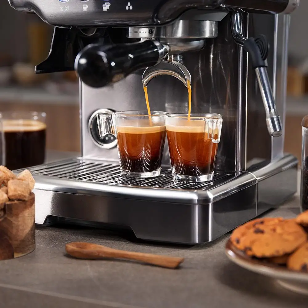 Cecotec Καφετιέρα Espresso με 20 bar Power Espresso 20 Barista Steel & Grind , Ενσωματωμένο Μύλο, Ατμοποιητή, Σύστημα Προέκχυσης και Διπλό Thermoblock CEC-117505