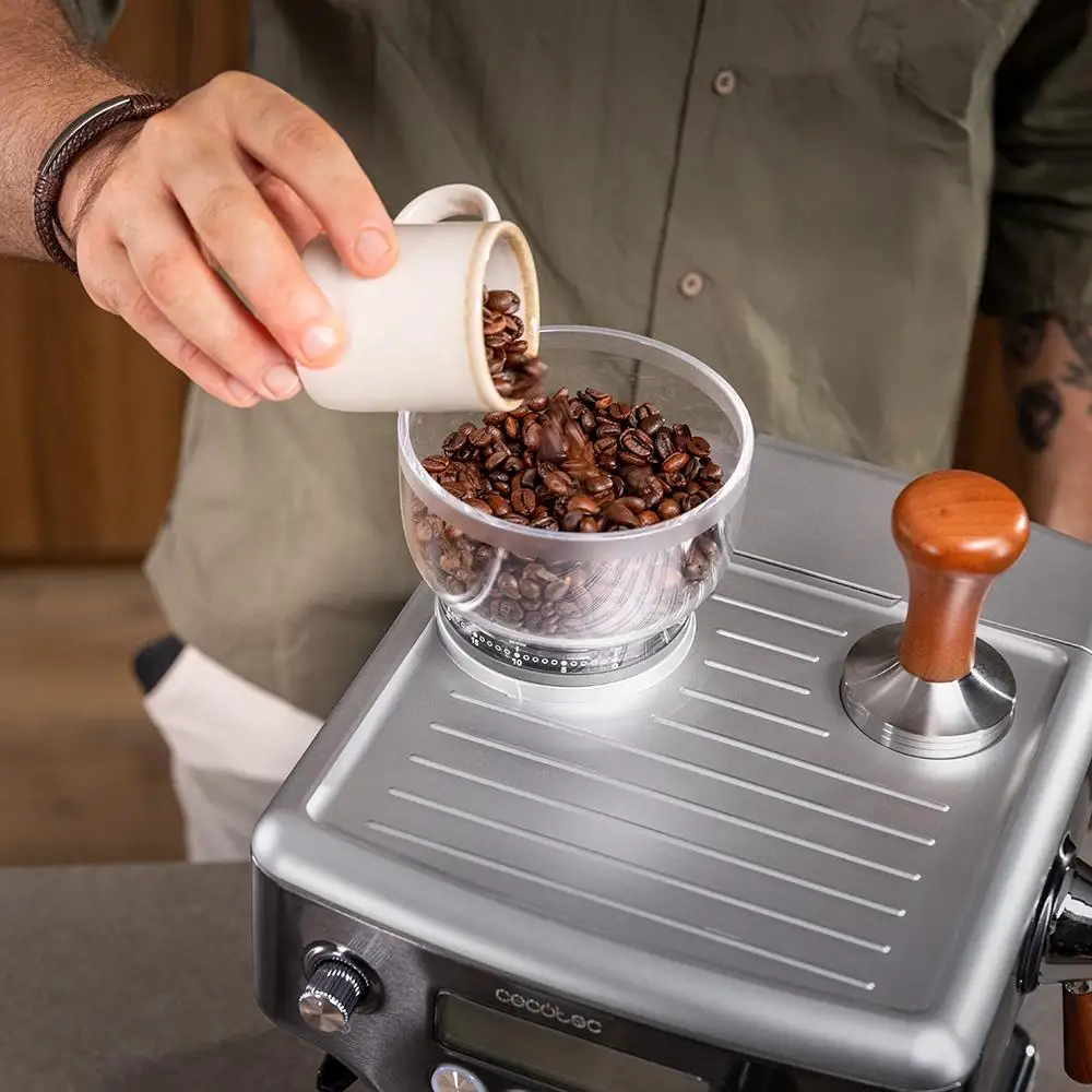 Cecotec Καφετιέρα Espresso με 20 bar Power Espresso 20 Barista Steel & Grind , Ενσωματωμένο Μύλο, Ατμοποιητή, Σύστημα Προέκχυσης και Διπλό Thermoblock CEC-117505