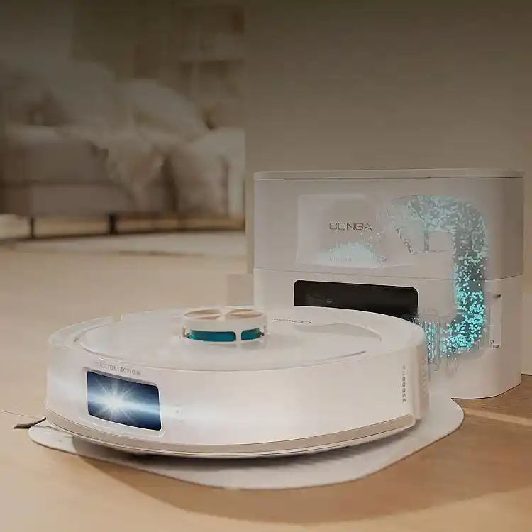 Cecotec Ρομποτική Ηλεκτρική Σκούπα Conga Y90 Pearl με Βάση Αυτόματης Εκκένωσης, Τεχνητή Νοημοσύνη, Λέιζερ Πλοήγηση, 25000Pa, 240’ Αυτονομία, Για Κατοικίδια, WiFi/Bluetooth, 3L CEC-127712