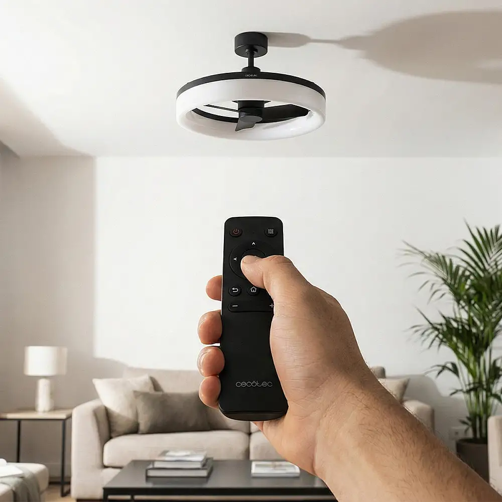 Cecotec Ανεμιστήρας Οροφής EnergySilence LampAero 770 LightDesign με Φωτισμό LED, Κινητήρα DC 25W, Τηλεχειριστήριο, Χρονοδιακόπτη και 6 Ταχύτητες CEC-123447