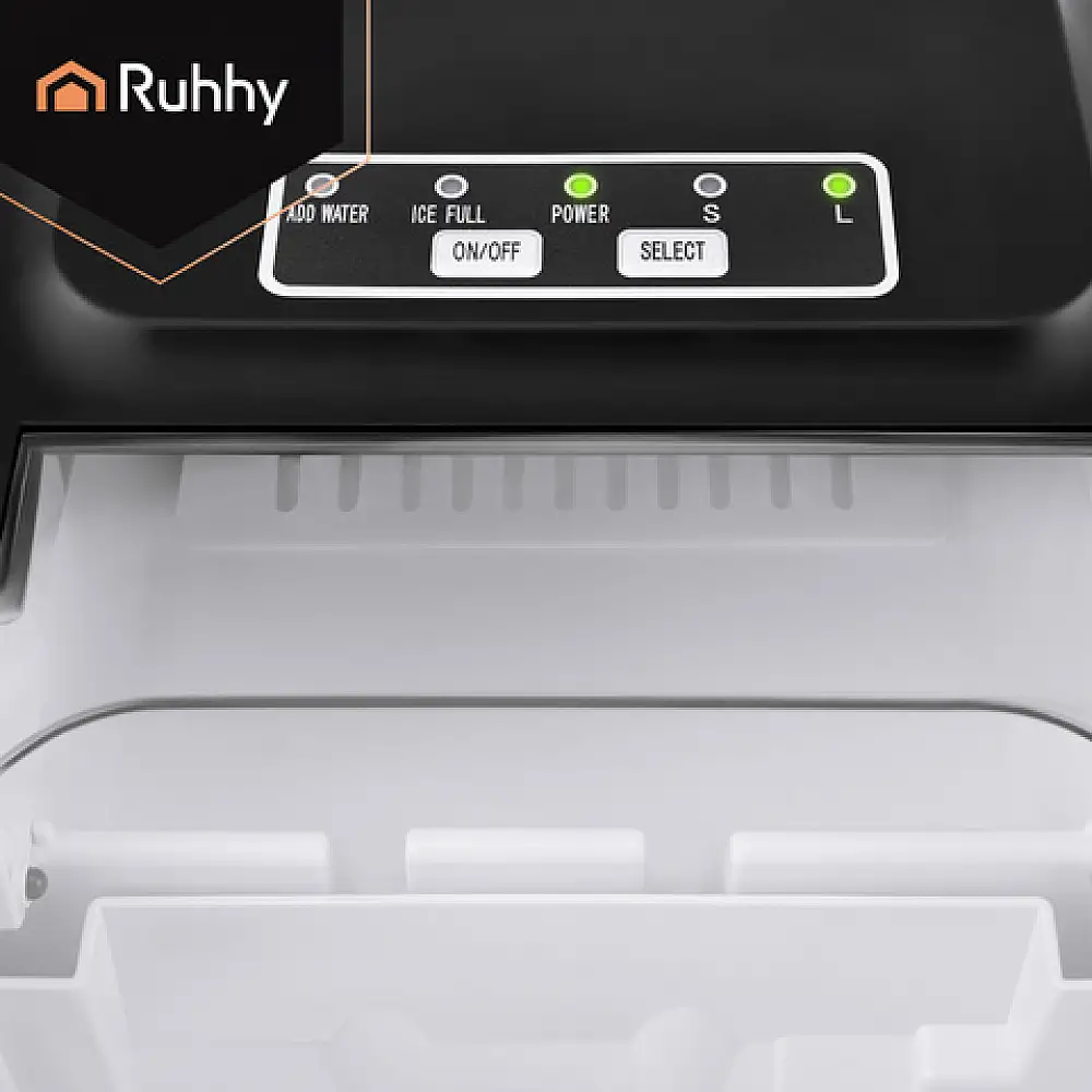 Ruhhy Παγομηχανή Black 1,2L, 12 kg/24ωρο, Ταχεία Παραγωγή Πάγου 27708