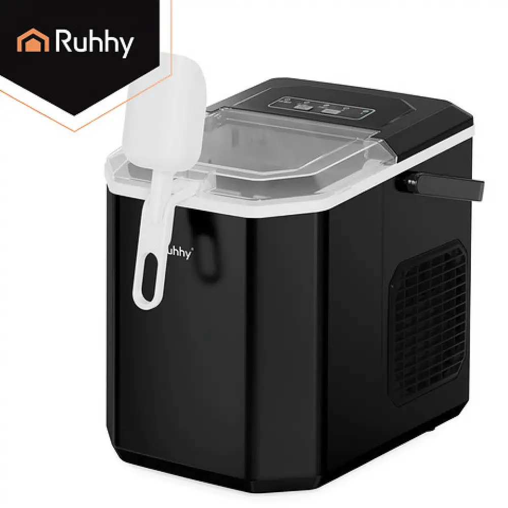 Ruhhy Παγομηχανή Black 1,2L, 12 kg/24ωρο, Ταχεία Παραγωγή Πάγου 27708