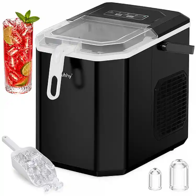 Ruhhy Παγομηχανή Black 1,2L, 12 kg/24ωρο, Ταχεία Παραγωγή Πάγου 27708