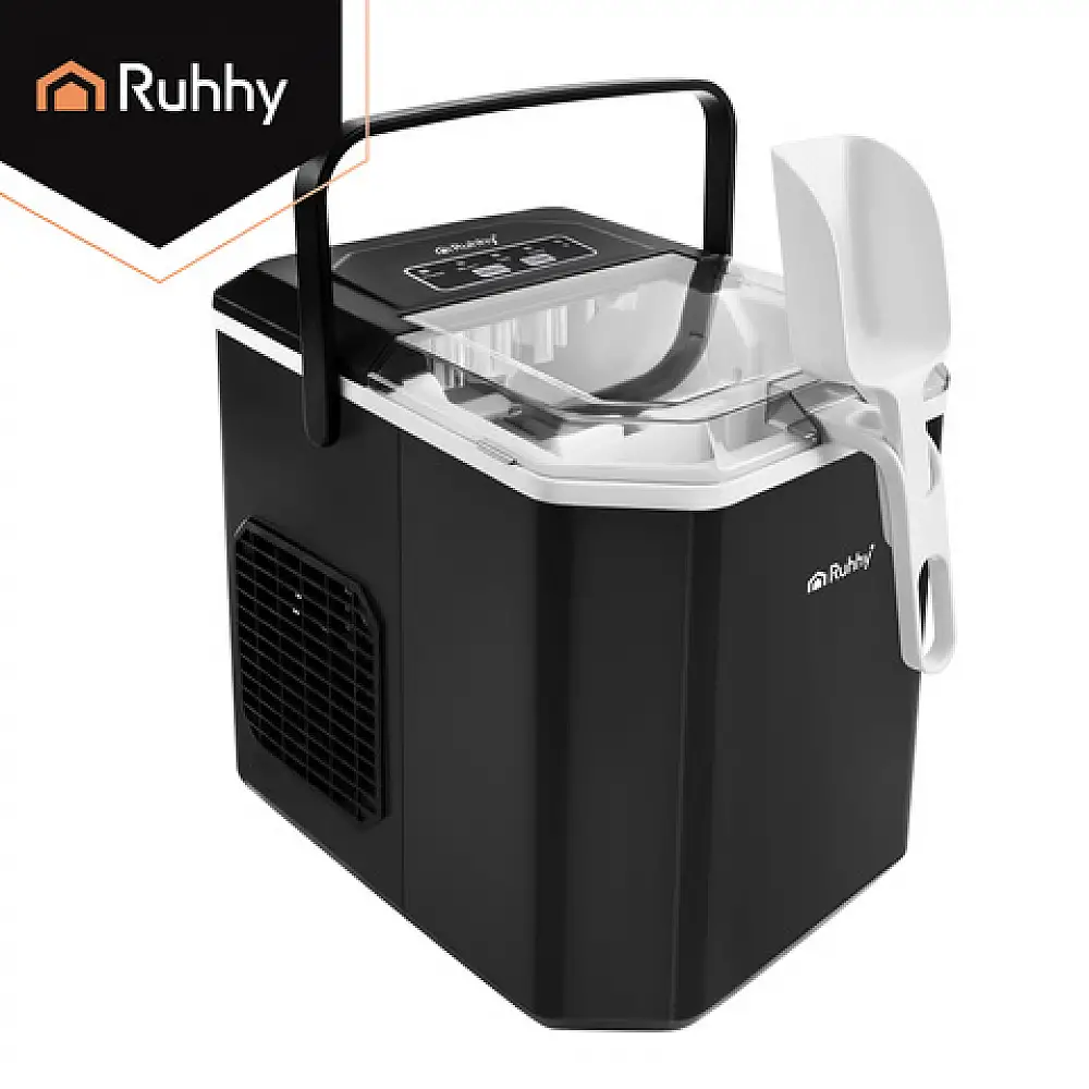 Ruhhy Παγομηχανή Black 1,2L, 12 kg/24ωρο, Ταχεία Παραγωγή Πάγου 27708