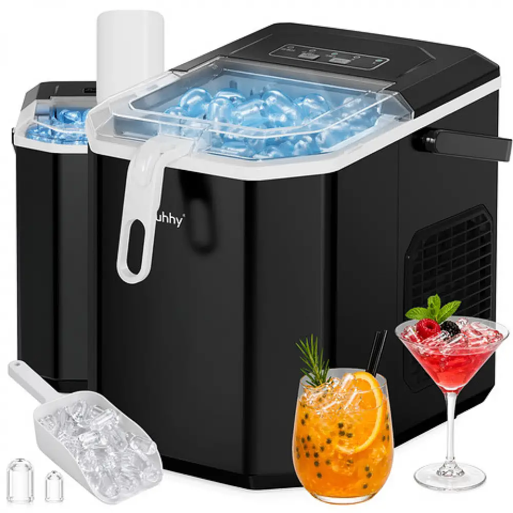 Ruhhy Παγομηχανή Black 1,2L, 12 kg/24ωρο, Ταχεία Παραγωγή Πάγου 27708