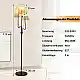 Costway Επιδαπέδιο Φωτιστικό 175 cm Τρίφωτο με Μεταλλική Βάση & Αμπαζούρ από Πλεκτό Χαρτί, 175 x 30 x 30 cm EU10185DE-DK