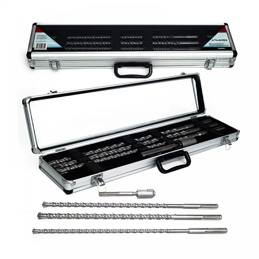 Σετ Τρυπάνια SDS-MAX με Αντάπτορα 4 τμχ TAGRED TA4041