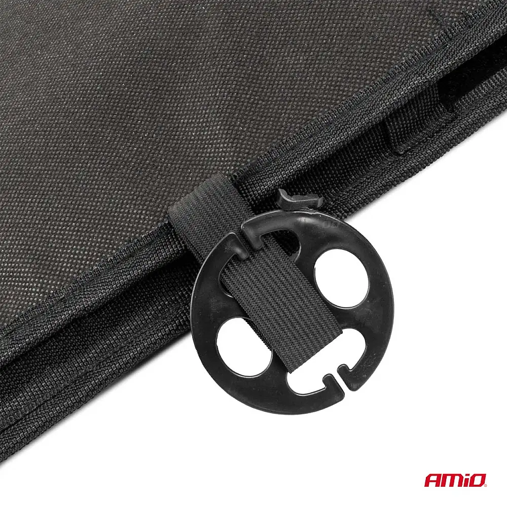 AMIO Κάλυμμα Καθίσματος Αυτοκινήτου με οσφυϊκή υποστήριξη 45x120cm CSM-16, Μαύρο 04429