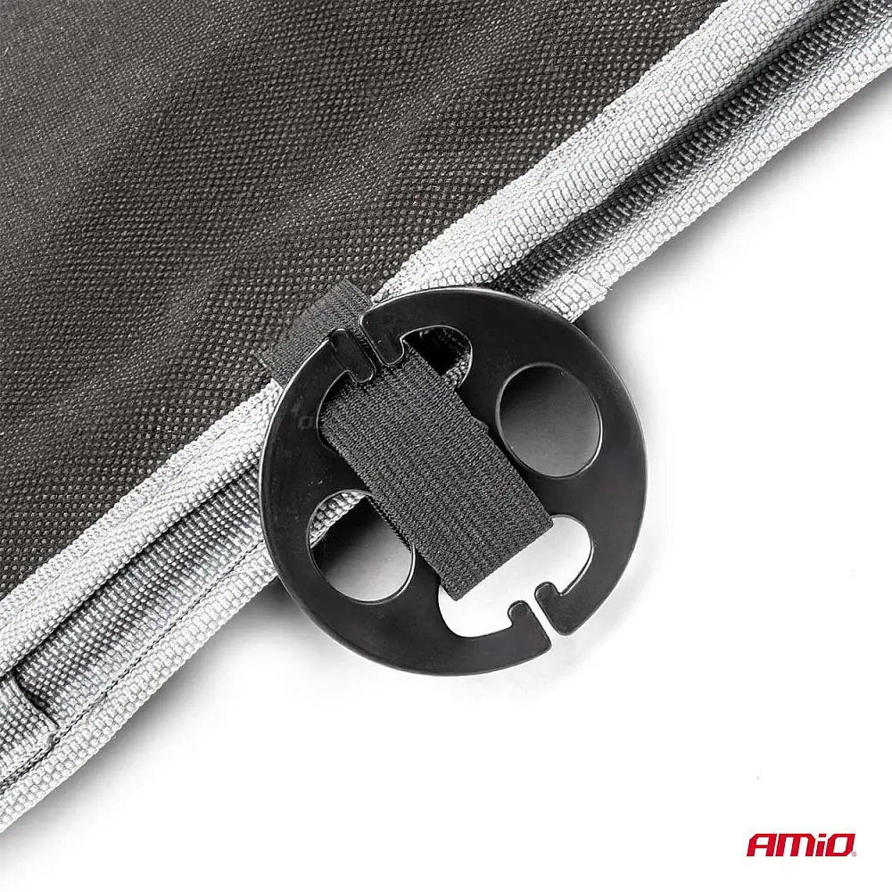 AMIO Κάλυμμα Καθίσματος Αυτοκινήτου με οσφυϊκή υποστήριξη 45x120cm CSM-17, Γκρι 04430