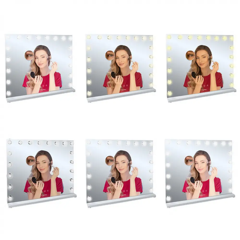 Soulima Καθρέπτης Μακιγιάζ Τοίχου 58x46cm με Ρυθμιζόμενο Φωτισμό LED 26129