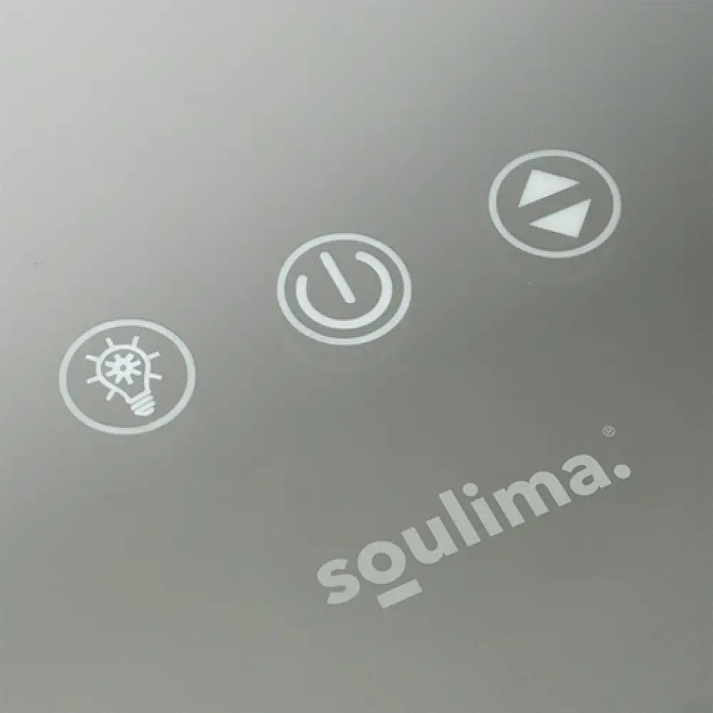 Soulima Καθρέπτης Μακιγιάζ Τοίχου 58x46cm με Ρυθμιζόμενο Φωτισμό LED 26129