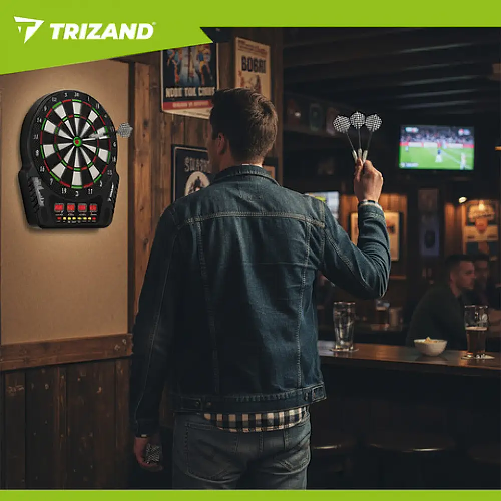 Trizand Ηλεκτρονικός Στόχος Dart LED Οθόνες, 6 Βελάκια και 24 Ανταλλακτικές Μύτες Διαστάσεις: 43 x 51.5 cm 26307