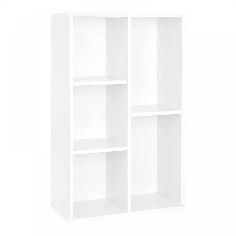 Ξύλινη Βιβλιοθήκη με 5 Ράφια 50 x 24 x 80 cm Χρώματος Λευκό VASAGLE LBC25WT