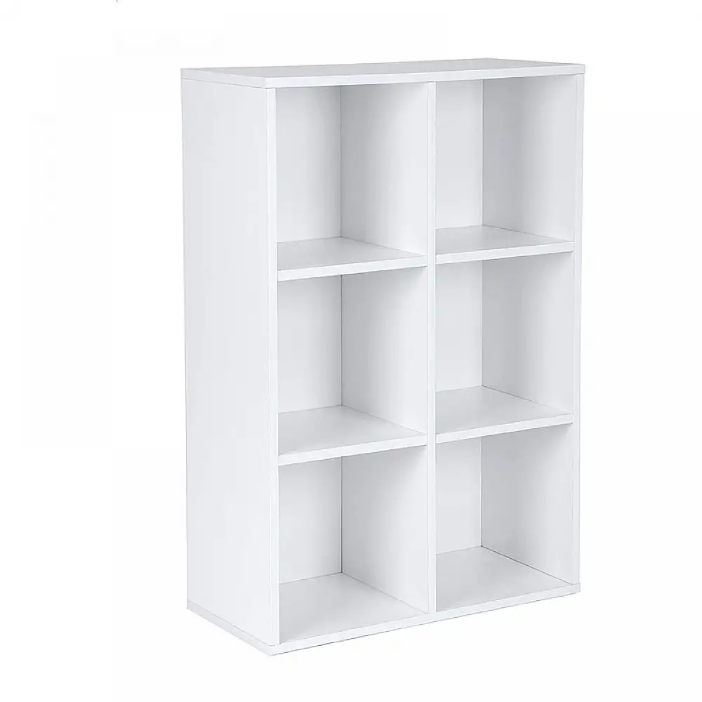 Ξύλινη Βιβλιοθήκη με 6 Ράφια 65.5 x 30 x 97.5 cm Χρώματος Λευκό VASAGLE LBC203D