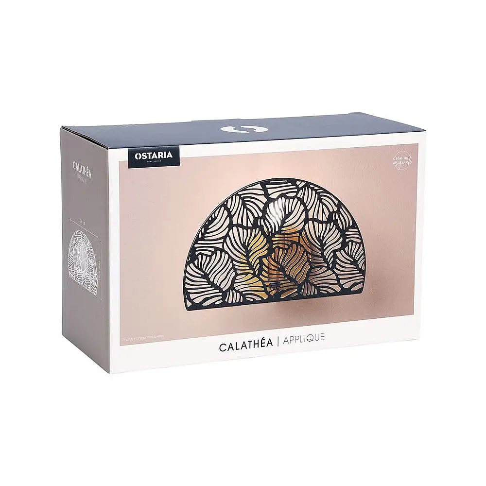 Ostaria Απλίκα Μεταλλική 'Calathea' Μαύρη Χρυσή -37763