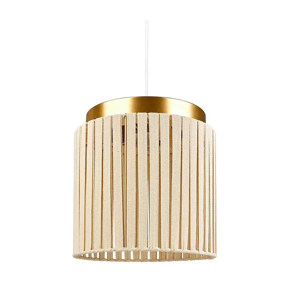 Ostaria Ανάρτηση βαμβακερή 'Κέοπας' μπεζ και χρυσή -37738