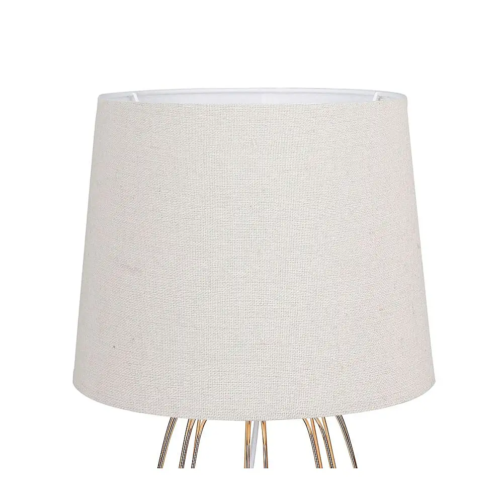 Ostaria Λάμπα Μεταλλική 'LucioLes' Μπεζ- Χρυσή H41cm -37536