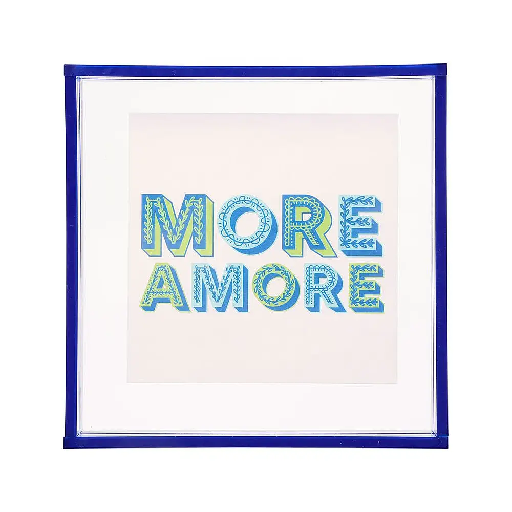 Ostaria Διακοσμητικό τοίχου Ακρυλικό 'Amore' μπλε 14x14cm -37558