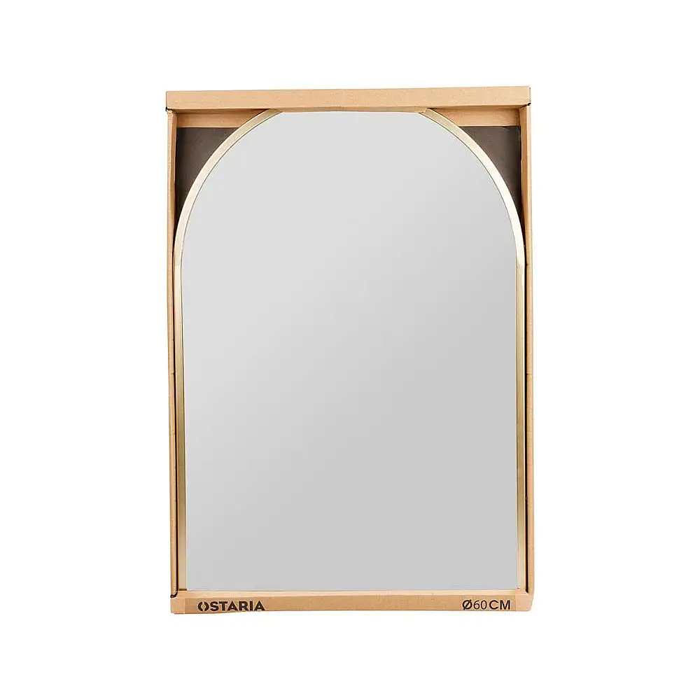 Ostaria Καθρέφτης Μεταλλικός 'Αψίδα' Χρυσός -37068