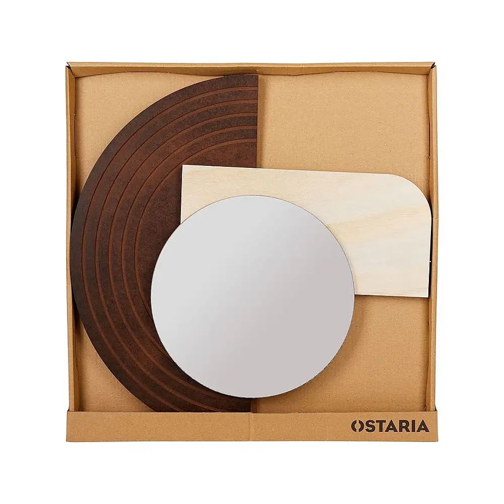 Ostaria Καθρέφτης mdf Ξύλο Σύγχρονος Φυσικός -37059