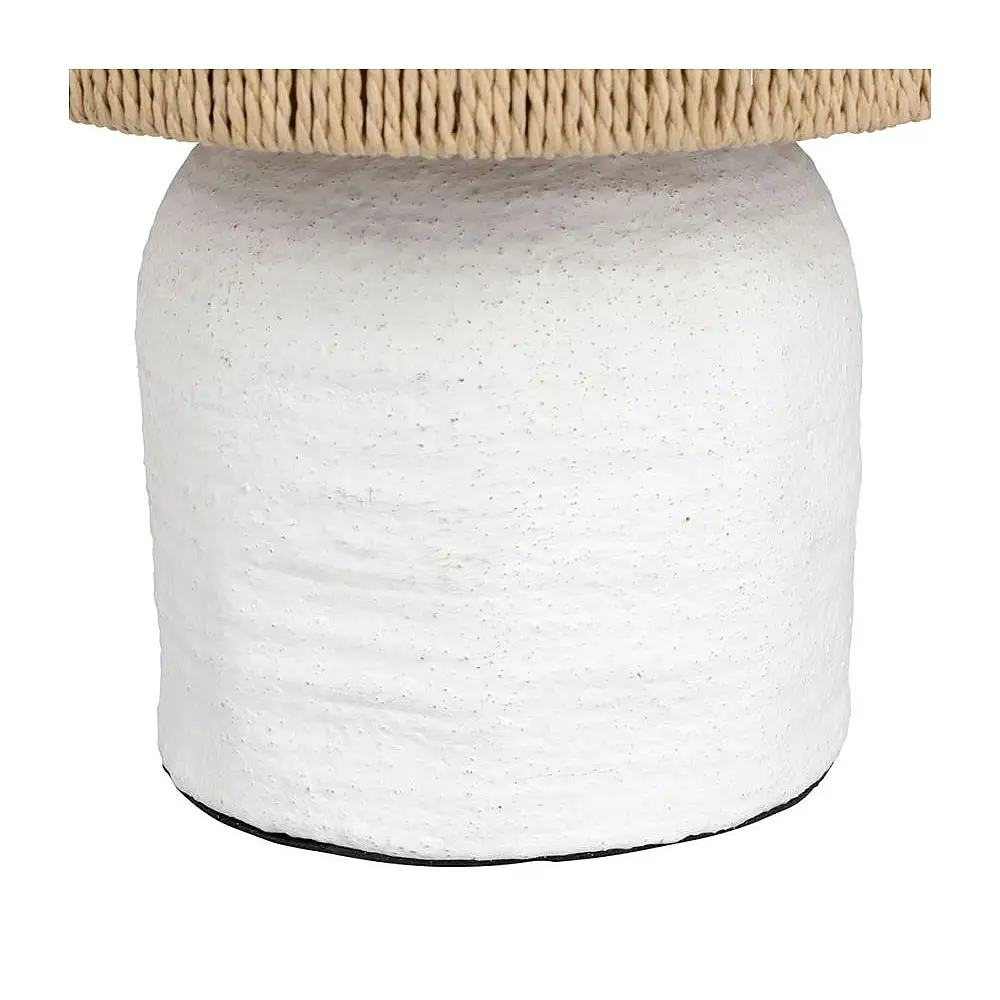 Ostaria Δίχρωμο Μεταλλικό Φωτιστικό 'Abisko' Λευκό Μπεζ με Χάρτινο Καπέλο -36967