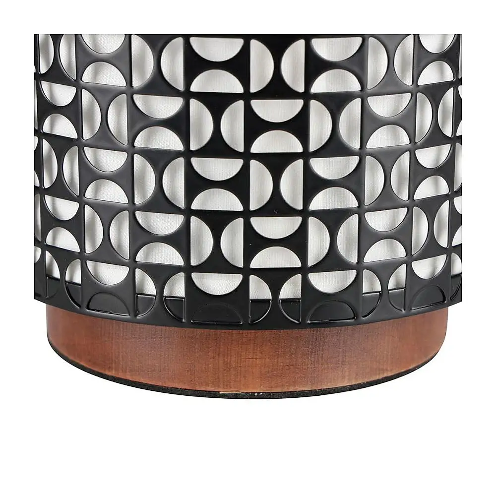 Ostaria Λάμπα Ξύλο Μέταλλο Βαμβάκι 'Arsène' Καφέ Μαύρο Λευκό - Ξύλο Πιστοποιημένο Fsc® -36936