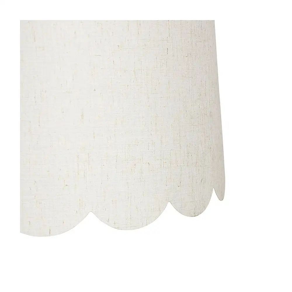 Ostaria Κυλινδρικό Κρεμαστό Φωτιστικό Υφάσματος 'Ματιλντε' Μπεζ και Λευκό -36809