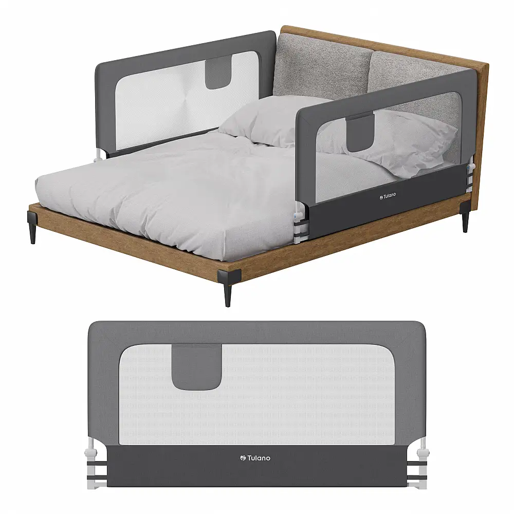 Tulano Προστατευτικό Κιγκλίδωμα Κρεβατιού 150 cm Cover 30 Γκρι 5903796017571