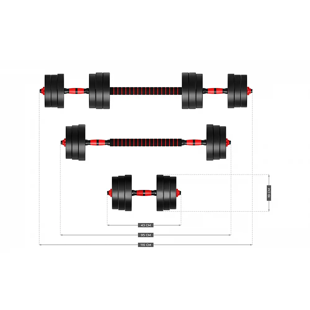 Athler Σετ Αλτήρων Lion 20kg με Διαστάσεις 20x10cm 5903796014280