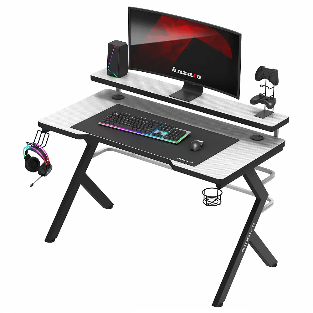 Huzaro Γραφείο Gaming Hero 5.0 Λευκό με Διάστασεις 120x60εκ 5907564629850