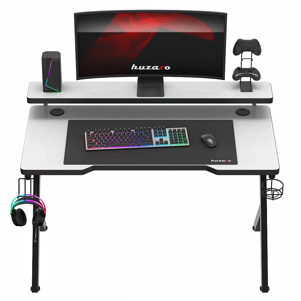 Huzaro Γραφείο Gaming Hero 5.0 Λευκό με Διάστασεις 120x60εκ 5907564629850