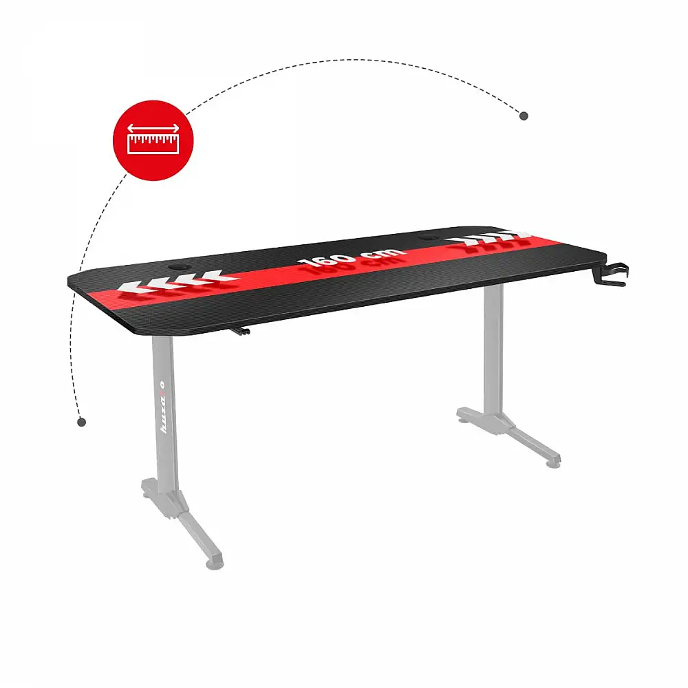 Huzaro Γραφείο Gaming 160x75 εκ.Hero 4.7 Μαύρο 5903796011319