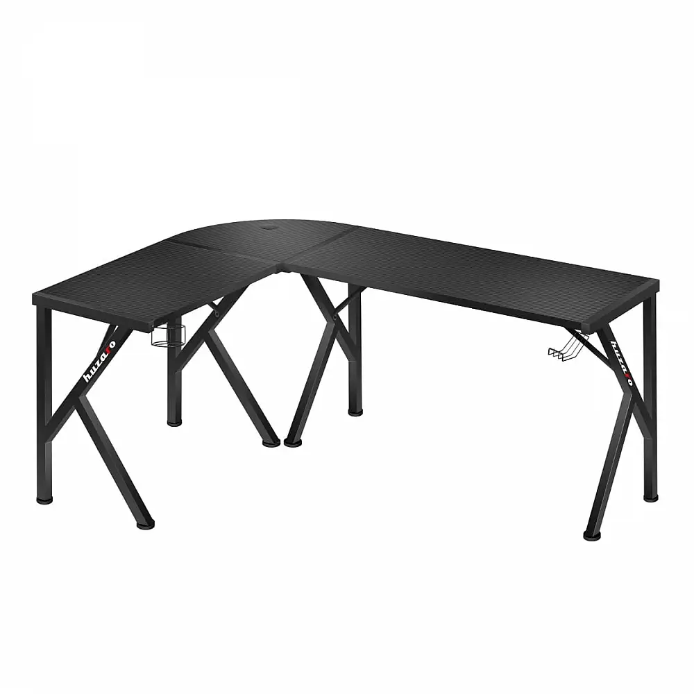 Huzaro Γωνιακό Γραφείο Gaming 154 x 117 cm Huzaro Hero 6.3 Μαύρο 5903796010169