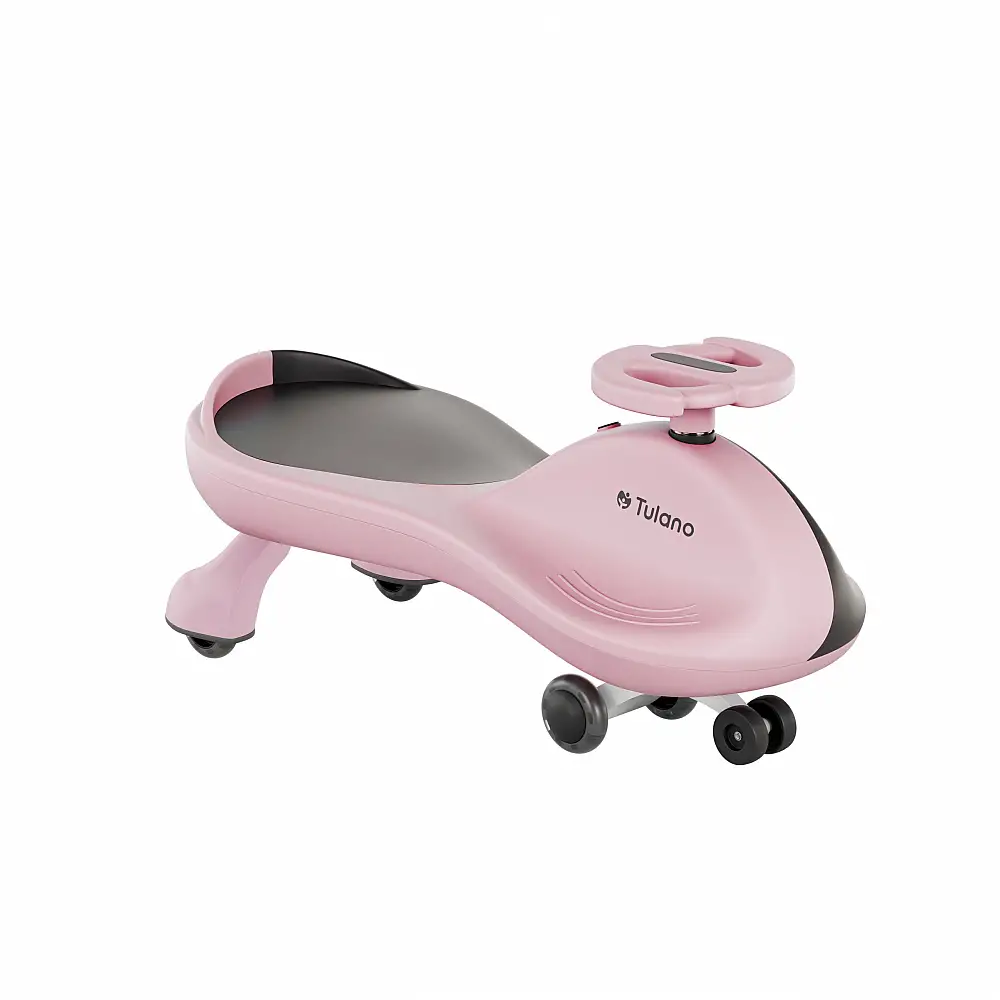 Tulano Παιδικό Ποδοκίνητο Όχημα LED FOCUS 35 με τιμόνι 360° Ροζ 5903796019681