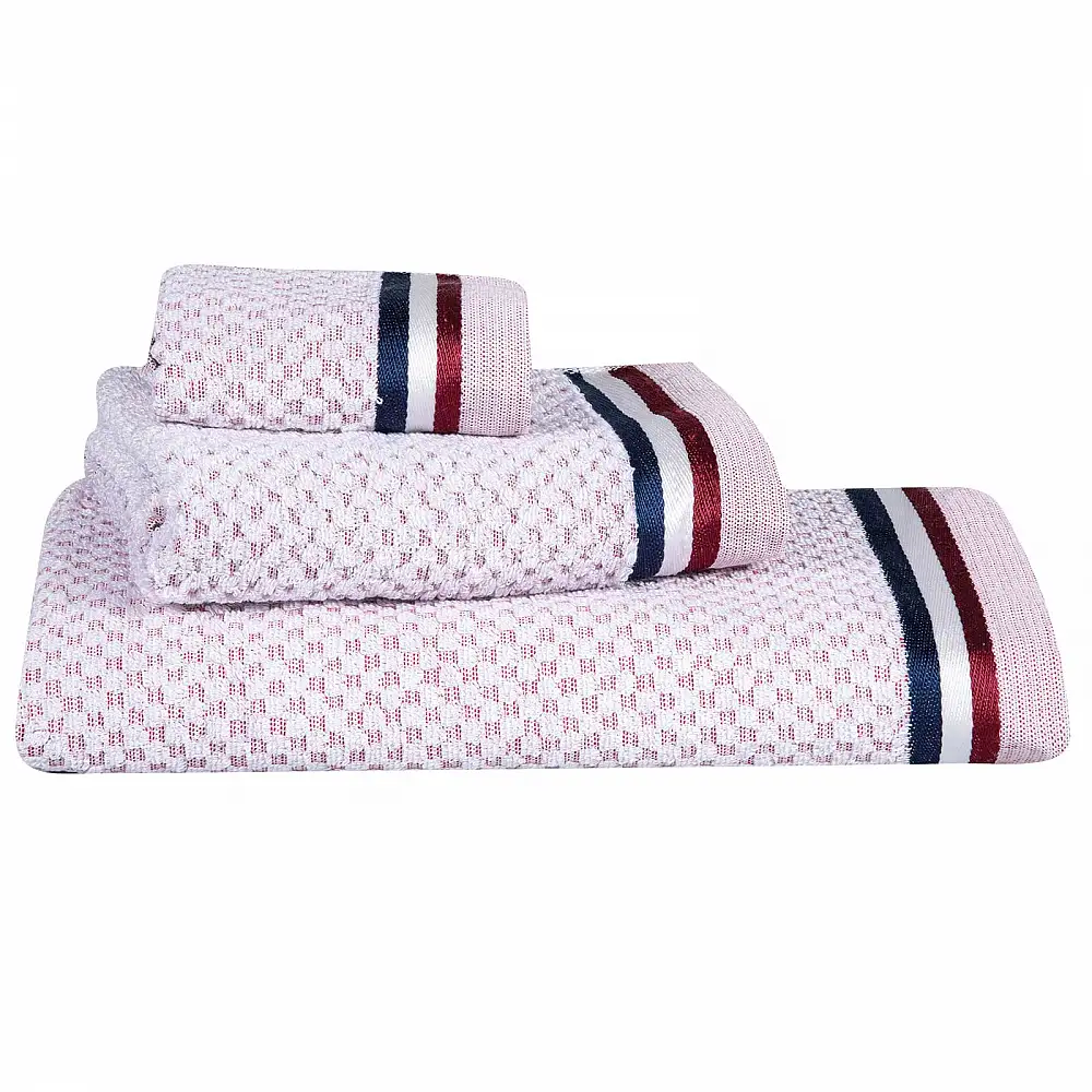 GREENWICH POLO CLUB Σετ Πετσέτες 3 Τεμαχίων 3075 Μπλε, Κόκκινο, Λευκό 230708003075