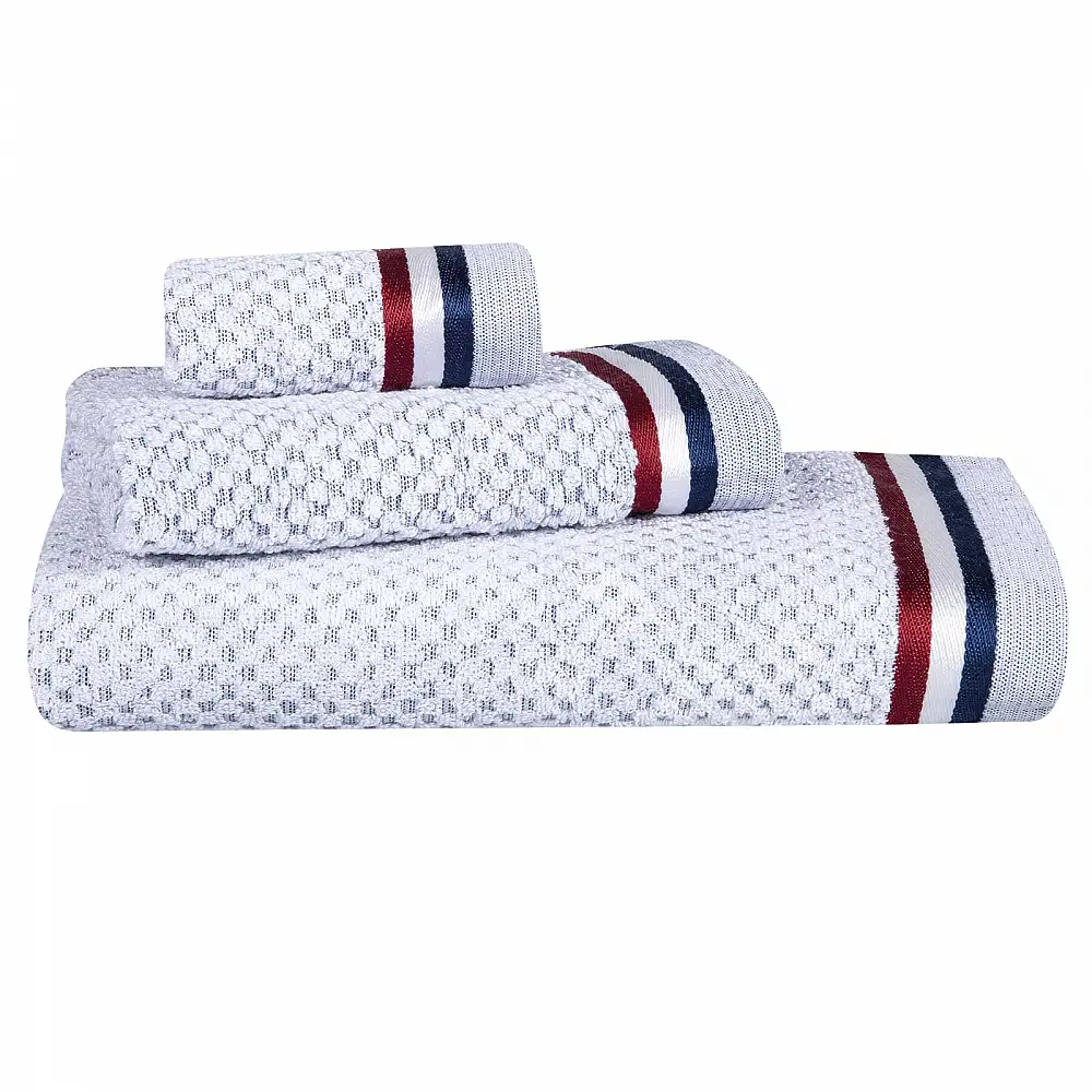 GREENWICH POLO CLUB Σετ Πετσέτες 3 Τεμαχίων 3074 Μπλε, Κόκκινο, Λευκό 230708003074