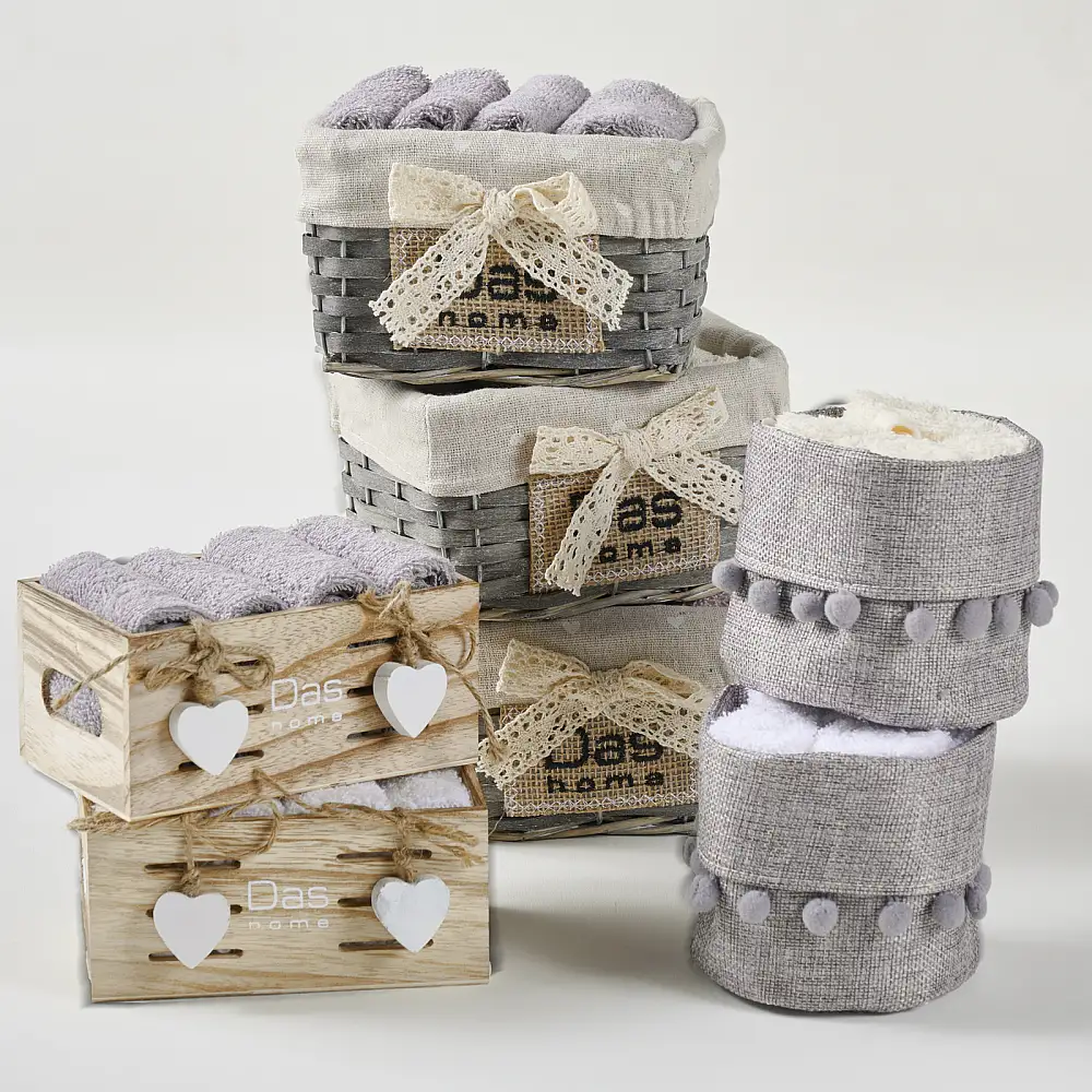 DAS HOME Σετ Πετσέτες 4Τεμαχίων Soft 4005 Γκρι 530708004005