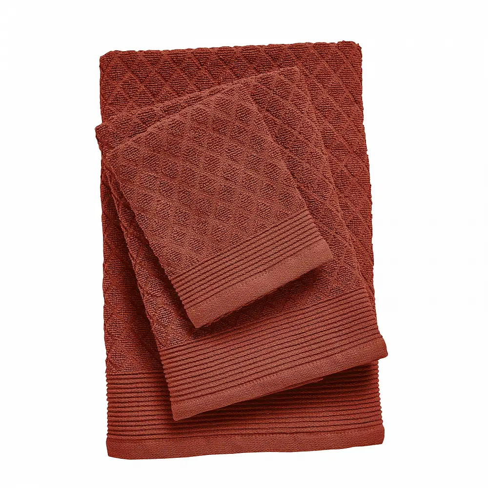 DAS HOME Σετ Πετσέτες 3τμχ Best 0685 Τερακότα 530708180685