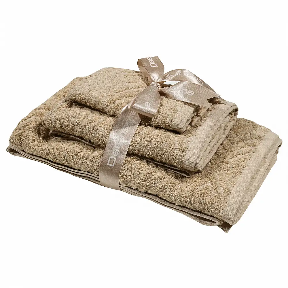 DAS HOME Σετ Πετσέτες 3τεμαχίων Best 0662 Μπεζ 530708180662
