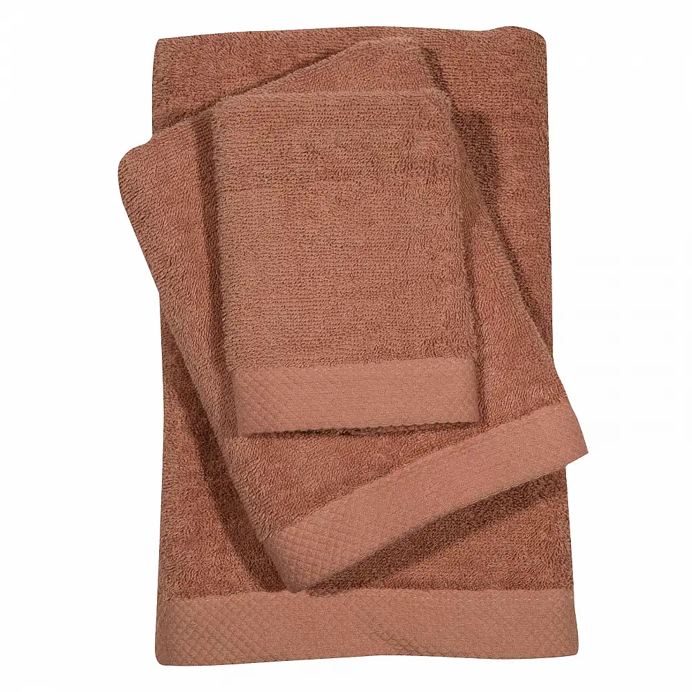 DAS HOME Σετ Πετσέτες 3τεμαχίων Best 0654 Τερακότα 530708180654