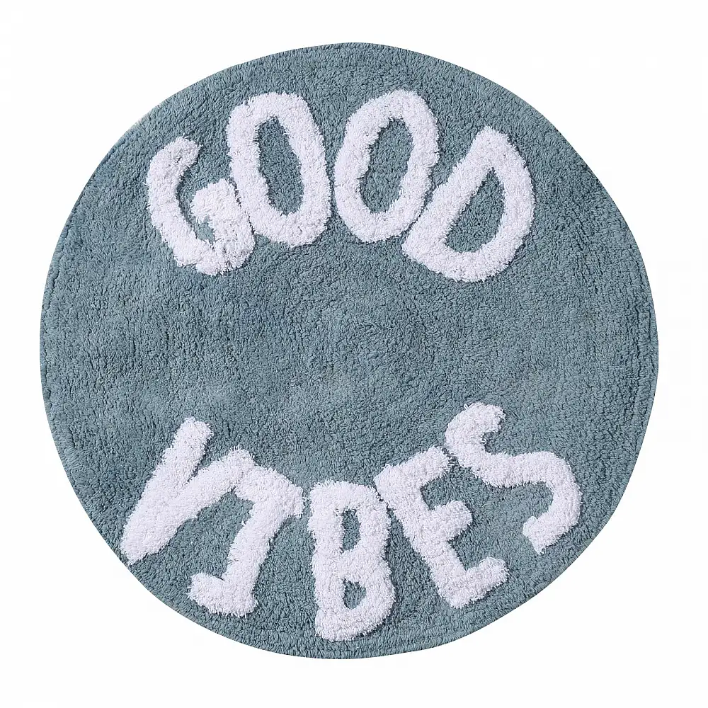 DAS HOME Ταπέτο Φ.60 0680 Γαλάζιο, Λευκό 420760900680