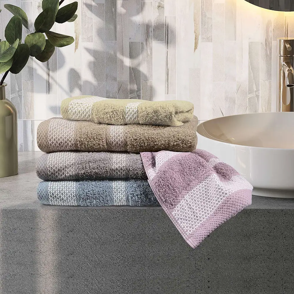 DAS HOME Σετ Πετσέτες 3 Τεμαχίων Best 0649 Γκρι 530708180649