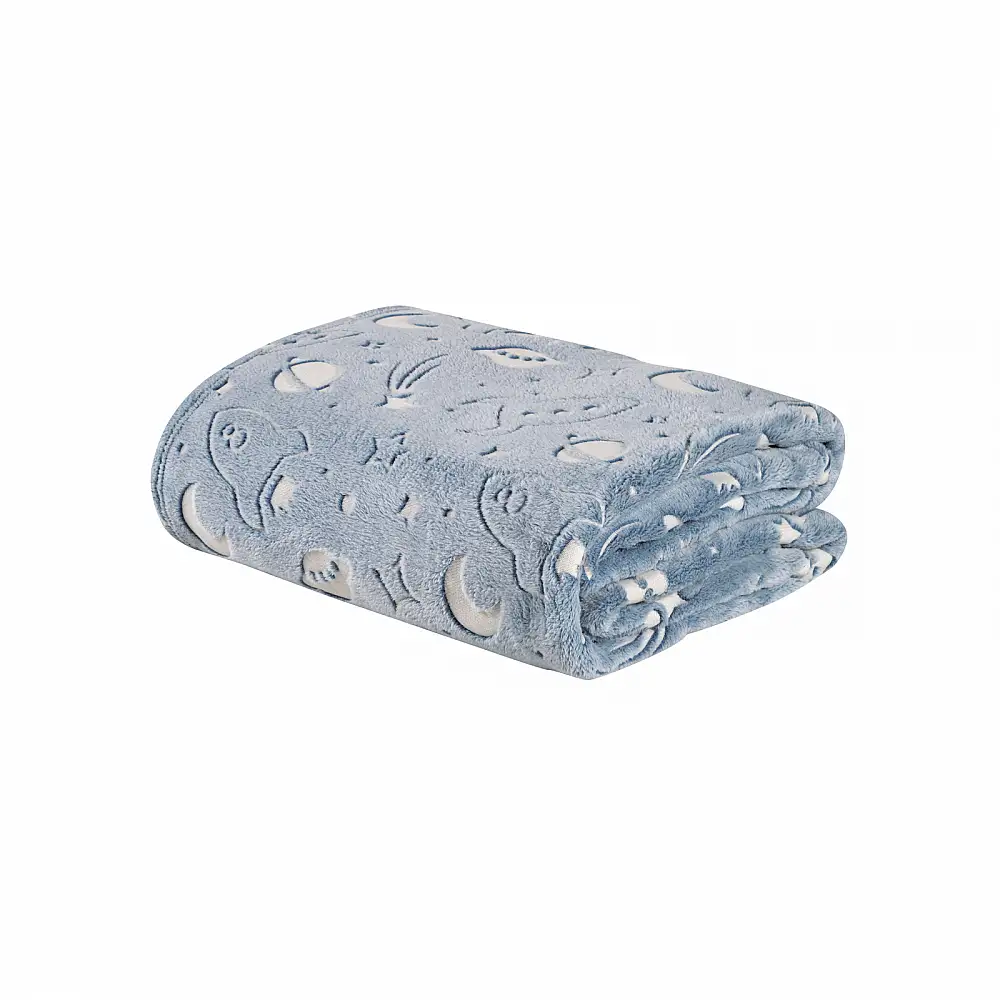 DAS KIDS Κουβέρτα Fleece 160x220 - Μπλε & Λευκό 420588104899