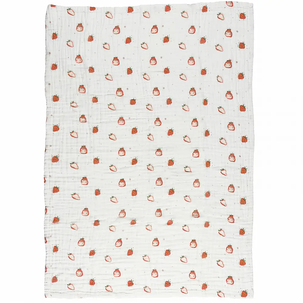 DAS KIDS Κουβέρτα Μουσελίνα Κούνιας RELAX Κόκκινη & Λευκή 620515006621