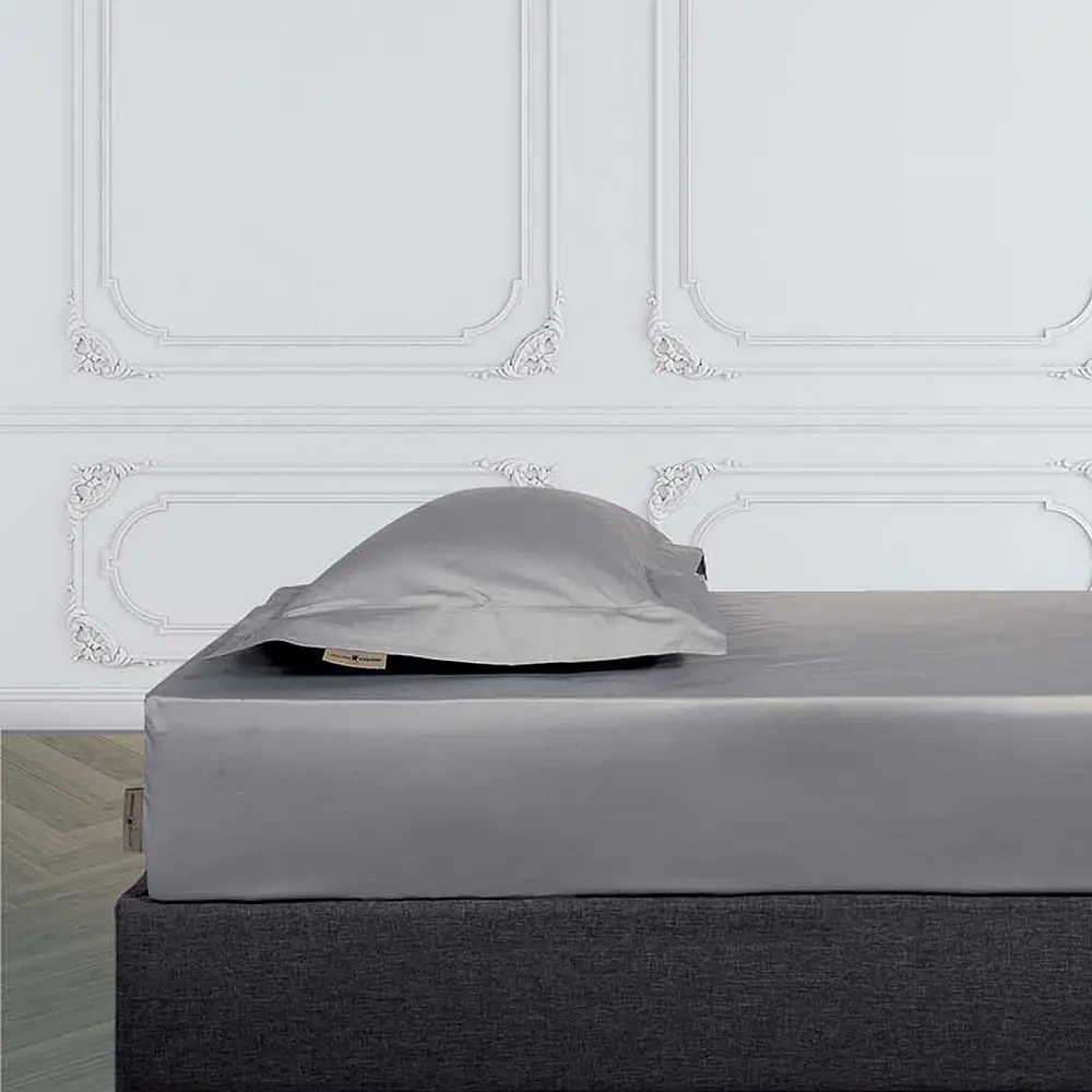 GREENWICH POLO CLUB Υπερδιπλό Σεντόνι με Λάστιχο σε Ανοιχτό Γκρι 222162002255