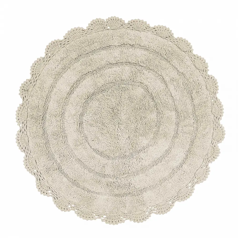 DAS HOME Ταπέτο Στρογγυλό Διάμετρος 60εκ. σε Απόχρωση Μπεζ 420760900633