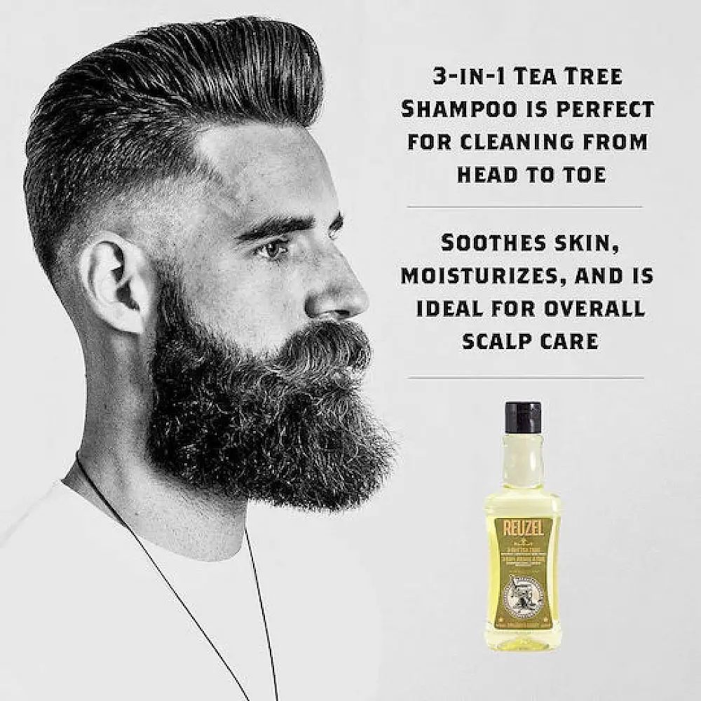 Reuzel 3in1 Tea Tree Αφρόλουτρο για Άνδρες για Μαλλιά & Σώμα 350ml 852968008976